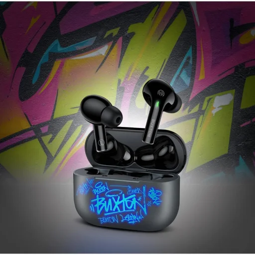 Buxton BTW 4600 Grey TWS Bluetooth slúchadlá s nabíjacím puzdrom, sivé - 12