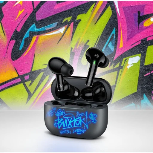 Buxton BTW 4600 Grey TWS Bluetooth slúchadlá s nabíjacím puzdrom, sivé - 24
