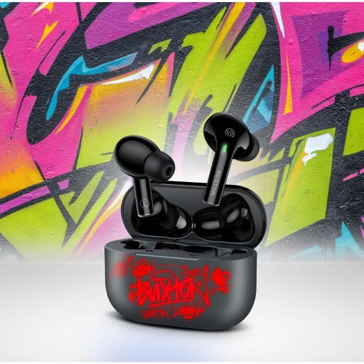 Buxton BTW 4600 Grey TWS Bluetooth slúchadlá s nabíjacím puzdrom, sivé - 5
