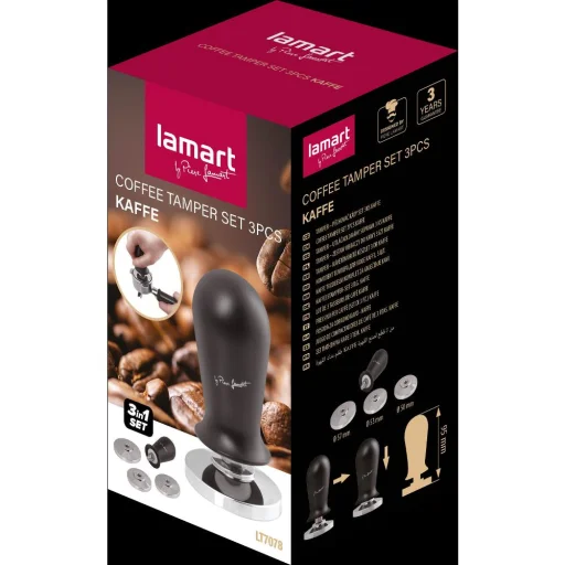 LAMART LT7078 3 az 1-ben kávétömörítő tamper szett 51/53/58 mm - 4