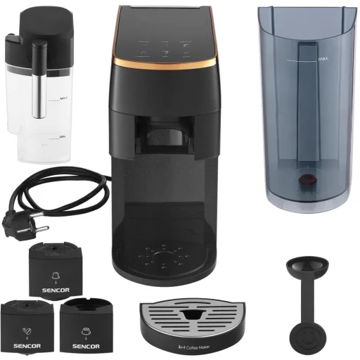 SENCOR SCC 3000BK 3in1 többkapszulás eszpresszógép tejhabosítóval, fekete - 7