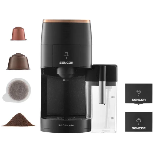 SENCOR SCC 3000BK 3in1 többkapszulás eszpresszógép tejhabosítóval, fekete - 9
