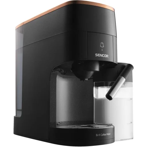 SENCOR SCC 3000BK 3in1 többkapszulás eszpresszógép tejhabosítóval, fekete - 1