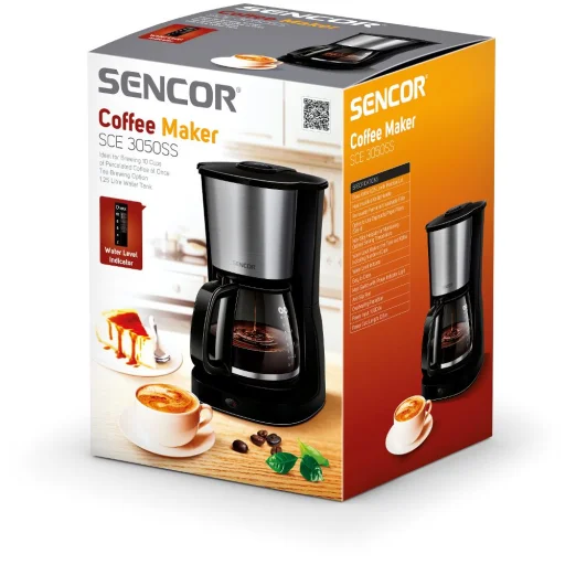 SENCOR SCE 3050SS filteres kávéfőző üveg kancsóval, 1,25 l, 1000 W - 18