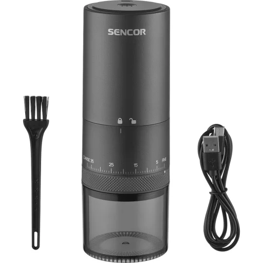 Sencor SCG 4000BK vezeték nélküli USB-C újratölthető kávédaráló, 25 g, fekete - 2