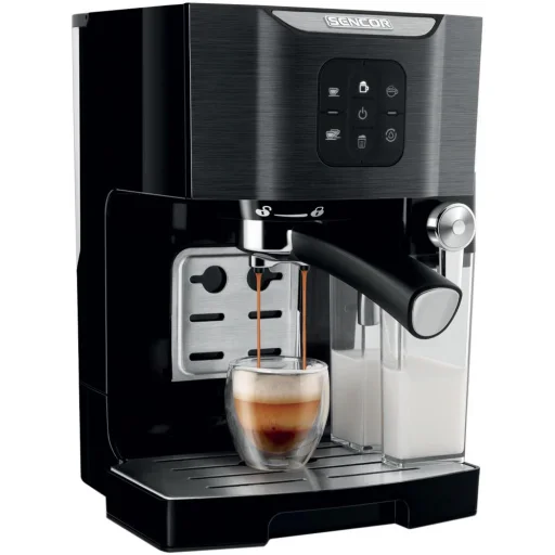 SENCOR SES 4040BK 20 baros automata presszókávéfőző tejhabosítóval, fekete - 1