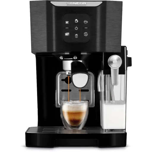 SENCOR SES 4040BK 20 baros automata presszókávéfőző tejhabosítóval, fekete - 2