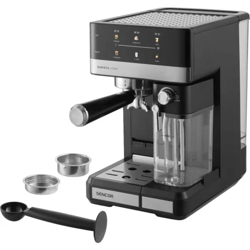 SENCOR SES 4060BK félautomata eszpresszó kávéfőző automatikus tejhabosítóval, 20 bar, 1,8 l, fekete - 1