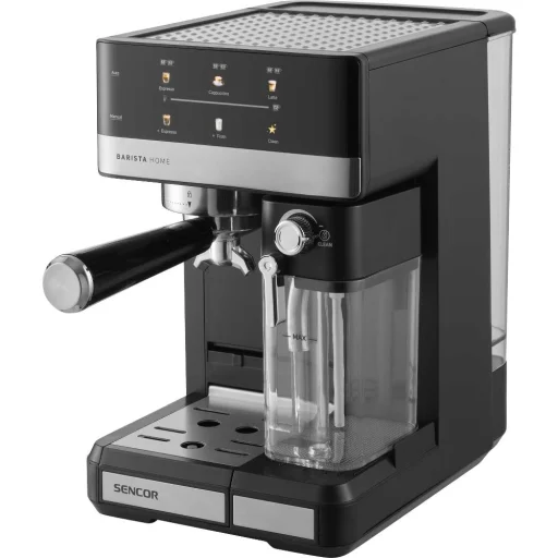 SENCOR SES 4060BK félautomata eszpresszó kávéfőző automatikus tejhabosítóval, 20 bar, 1,8 l, fekete - 2