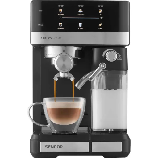 SENCOR SES 4060BK félautomata eszpresszó kávéfőző automatikus tejhabosítóval, 20 bar, 1,8 l, fekete - 14