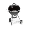 FIELDMANN FZG 1017 faszenes grillsütő fedéllel, hőmérővel, 50,5 cm, fekete thumbnail