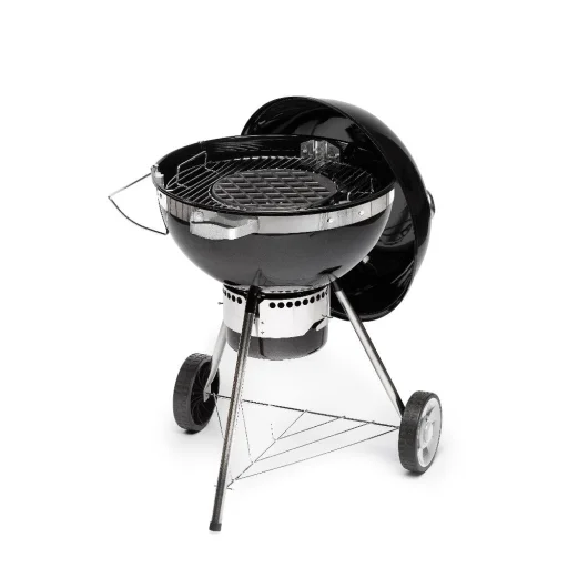 FIELDMANN FZG 1017 faszenes grillsütő fedéllel, hőmérővel, 50,5 cm, fekete - 2