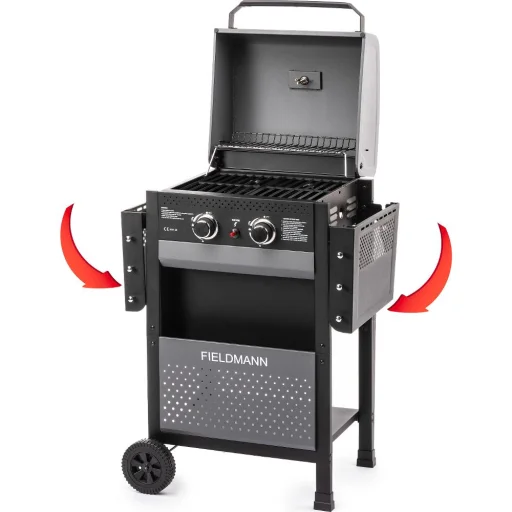 FIELDMANN FZG 3000 2 égőfejes gázgrill öntöttvas ráccsal - 3