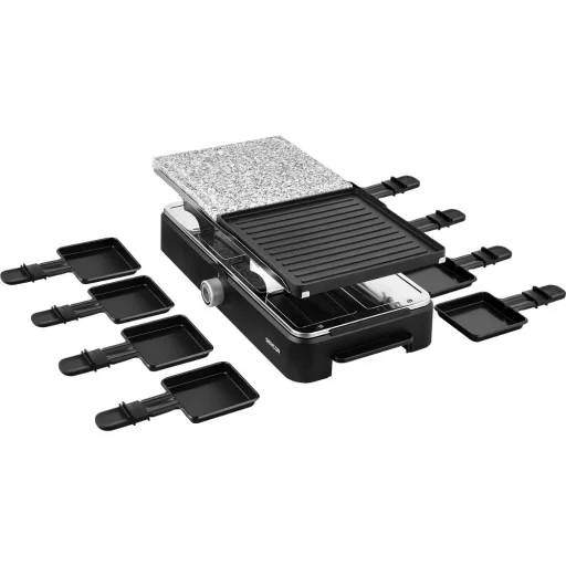 SENCOR SBG 0260BK Raclette grill 1400 W, 8 edénnyel és 8 spatulával - 4
