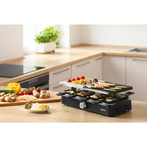 SENCOR SBG 0260BK Raclette grill 1400 W, 8 edénnyel és 8 spatulával - 11