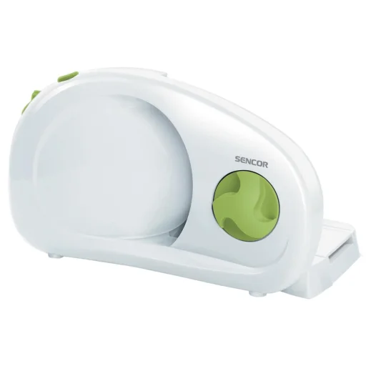 SENCOR SFS 1001GR elektromos szeletelőgép, 100 W, fehér-zöld - 1