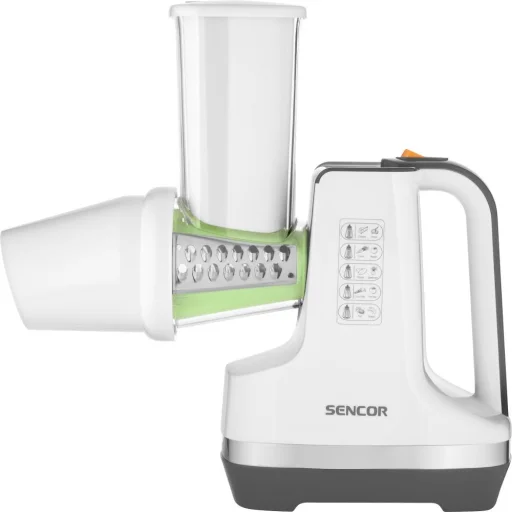 SENCOR SSG 4500WH elektromos zöldség- és gyümölcsszeletelő 5 cserélhető tartozékkal, fehér - 5