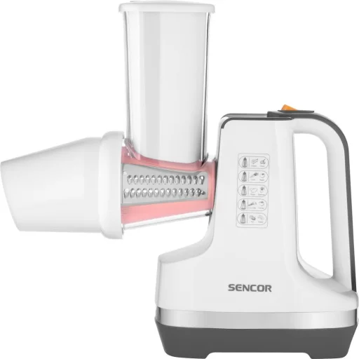 SENCOR SSG 4500WH elektromos zöldség- és gyümölcsszeletelő 5 cserélhető tartozékkal, fehér - 8