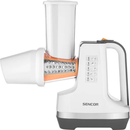 SENCOR SSG 4500WH elektromos zöldség- és gyümölcsszeletelő 5 cserélhető tartozékkal, fehér - 9