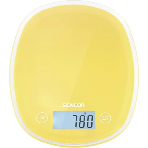 Sencor SKS 36YL digitális konyhai mérleg 5 kg, sárga - 2