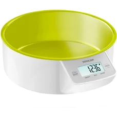 SENCOR SKS 4004GR tálas konyhai mérleg 5 kg 1 g, 1000 ml-es tál, zöld