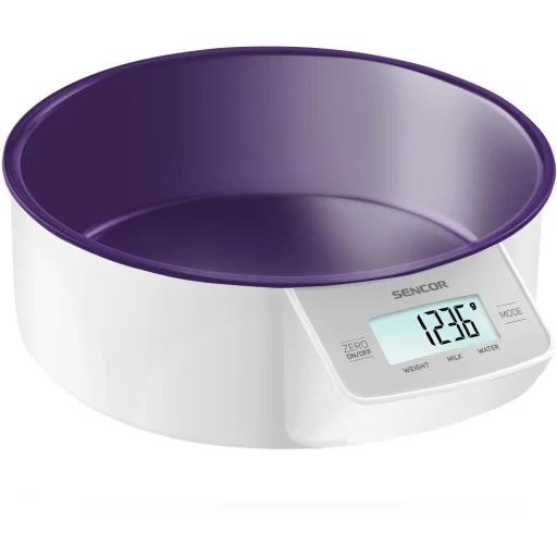 SENCOR SKS 4004VT tálas konyhai mérleg 5 kg, 1 l tál - 1
