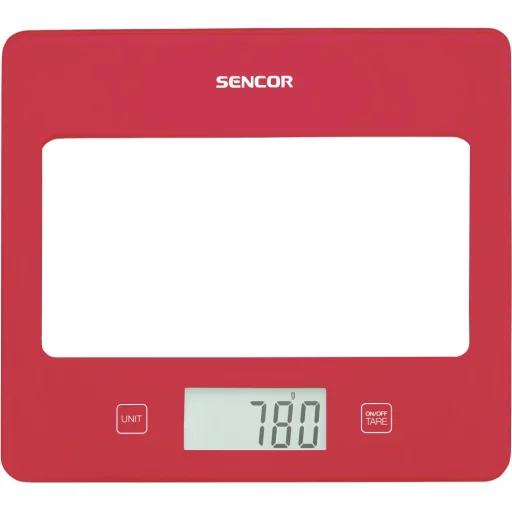 SENCOR SKS 5034RD digitális konyhai mérleg 5 kg, piros - 2