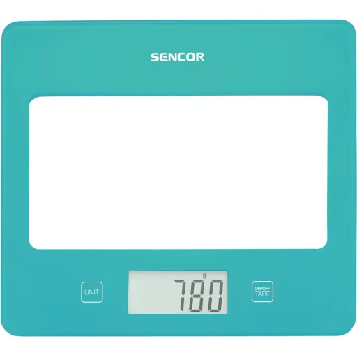 SENCOR SKS 5037TQ digitális konyhai mérleg 5 kg, 1 g pontosság, edzett üveg - 2