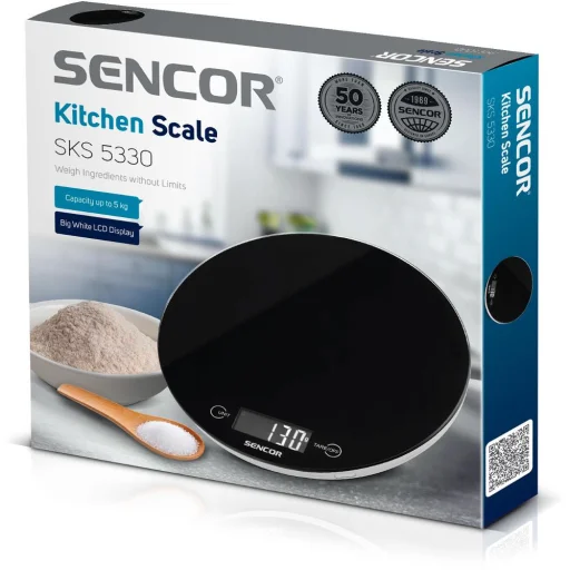 SENCOR SKS 5330 konyhai mérleg 5 kg, edzett üveg felülettel - 9