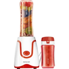 Sencor SBL 2214RD smoothie készítő 500 W, 0,6 l és 0,3 l Tritan pohárral, piros