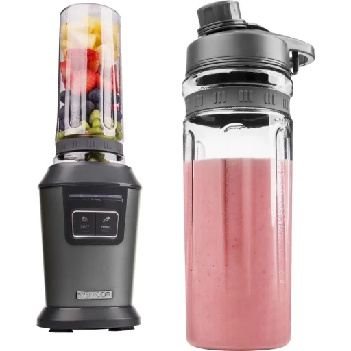 SENCOR SBL 7078BK smoothie készítő 2 db 0,6 l-es TRITAN sportpohárral, 800 W, fekete - 6