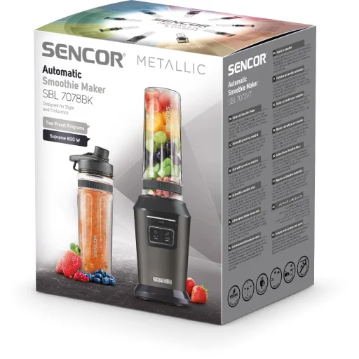 SENCOR SBL 7078BK smoothie készítő 2 db 0,6 l-es TRITAN sportpohárral, 800 W, fekete - 22