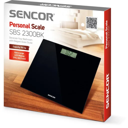 SENCOR SBS 2300BK üveg személymérleg 150 kg, fekete - 8