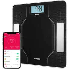 SENCOR SBS 8002BK inteligentná osobná fitness váha s Bluetooth pripojením, čierna