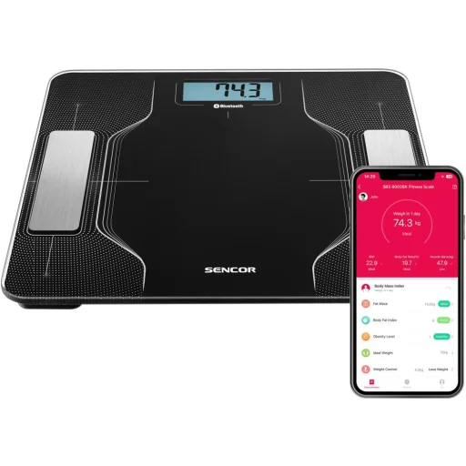SENCOR SBS 8002BK inteligentná osobná fitness váha s Bluetooth pripojením, čierna - 2