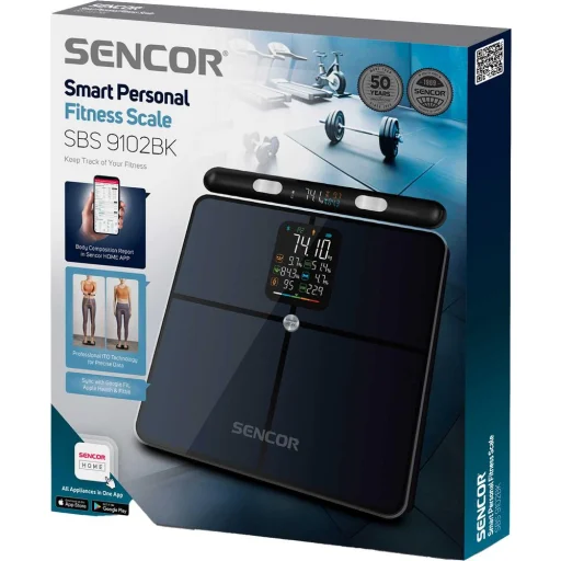 SENCOR SBS 9102BK inteligentná osobná fitnes váha s Bluetooth pripojením, čierna - 10