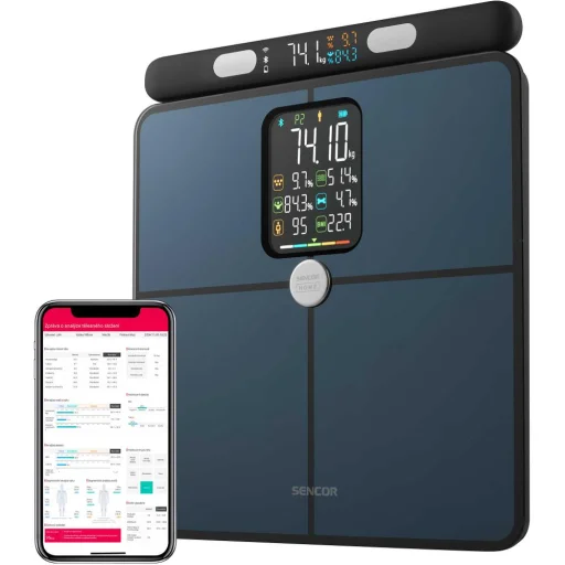 SENCOR SBS 9102BK inteligentná osobná fitnes váha s Bluetooth pripojením, čierna - 1