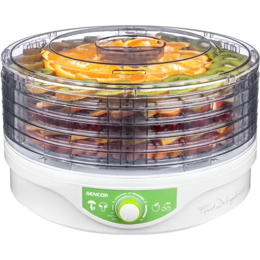 SENCOR SFD 2105WH sušička ovocia, 250 W, 5 sušiacich sít, biela - 2
