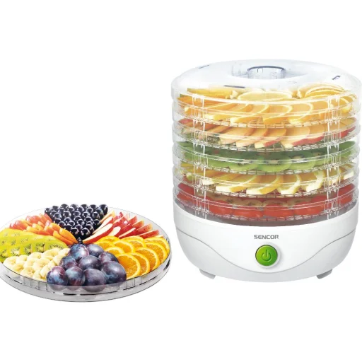 SENCOR SFD 750WH sušička ovocia 250 W, 5 sušiacich podnosov, biela - 3