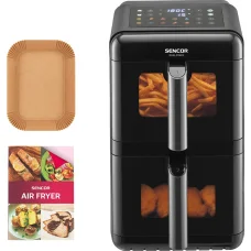 SENCOR SFR 1260BK dvojzónová teplovzdušná fritéza 11,6 l, 3000 W, čierna