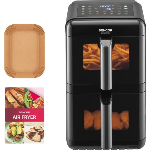 SENCOR SFR 1260BK dvojzónová teplovzdušná fritéza 11,6 l, 3000 W, čierna - 1