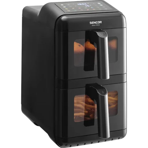 SENCOR SFR 1260BK dvojzónová teplovzdušná fritéza 11,6 l, 3000 W, čierna - 2