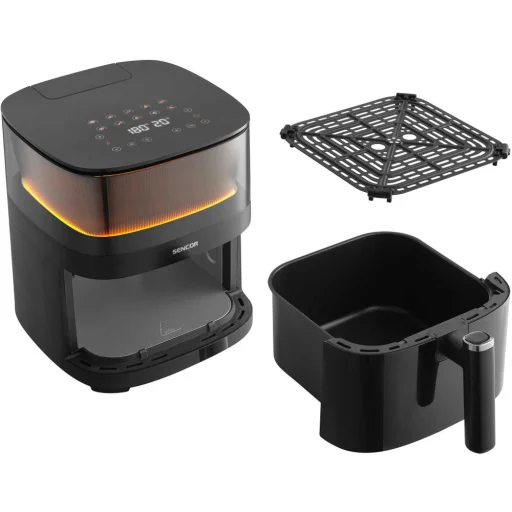 SENCOR SFR 5050BK 5 l forrólevegős fritőz vízpermetező funkcióval, fekete - 5