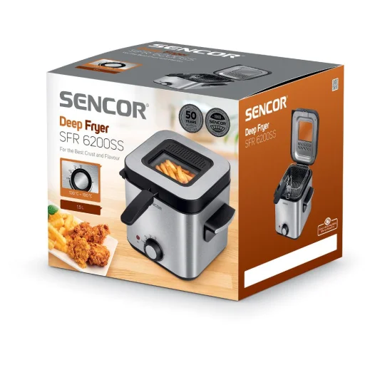 SENCOR SFR 6200SS fritőz 1,5 l 900 W rozsdamentes acél - 12