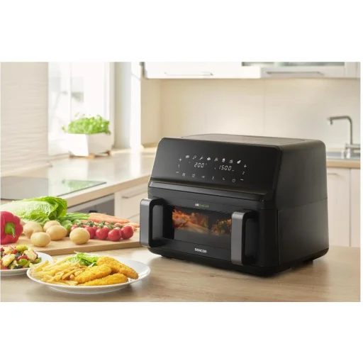 SENCOR SFR 9650BK forrólevegős fritőz, 9 l, 2700 W, fekete - 11