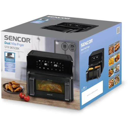 SENCOR SFR 9650BK forrólevegős fritőz, 9 l, 2700 W, fekete - 12