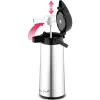 LAMART LT4037 PIST pumpás termosz üveg béléssel 1,5 l, nemesacél/fekete thumbnail