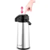 LAMART LT4037 PIST pumpás termosz üveg béléssel 1,5 l, nemesacél/fekete thumbnail