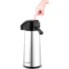 LAMART LT4037 PIST pumpás termosz üveg béléssel 1,5 l, nemesacél/fekete thumbnail