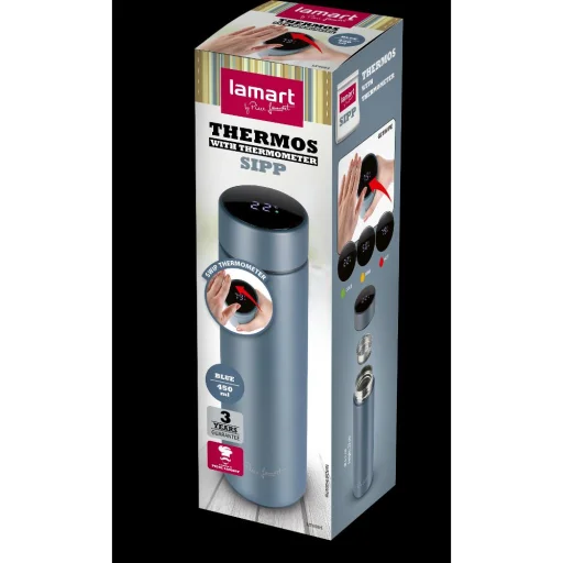 LAMART LT4084 SIPP termosz hőmérővel, kék - 6